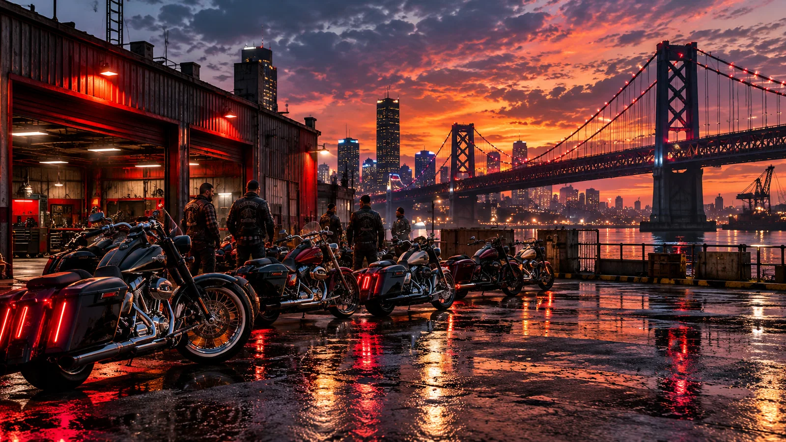 MDPSRP cinematic fictional concept photograph: motorcycle club