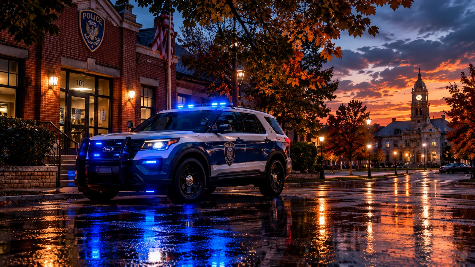MDPSRP cinematic fictional concept photograph: town police