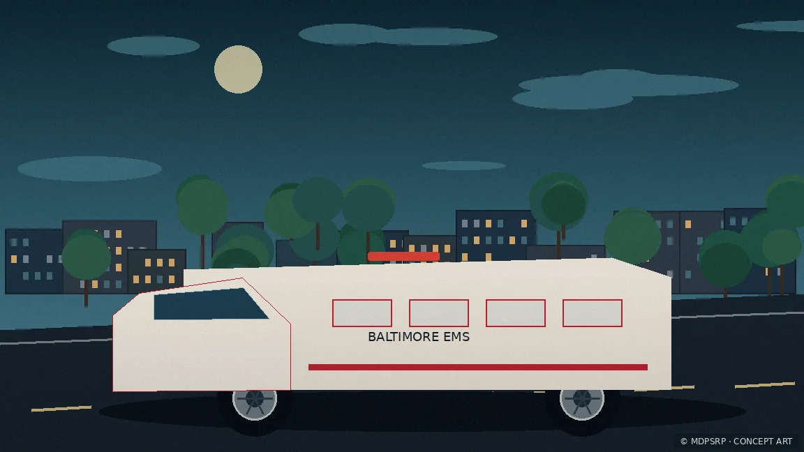 Fictional concept artwork for Baltimore EMS