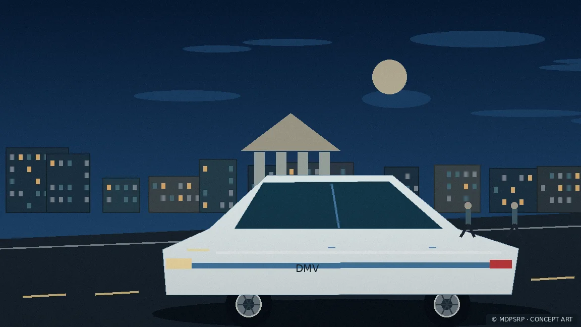 Fictional concept artwork for MDPSRP DMV & Licensing Services