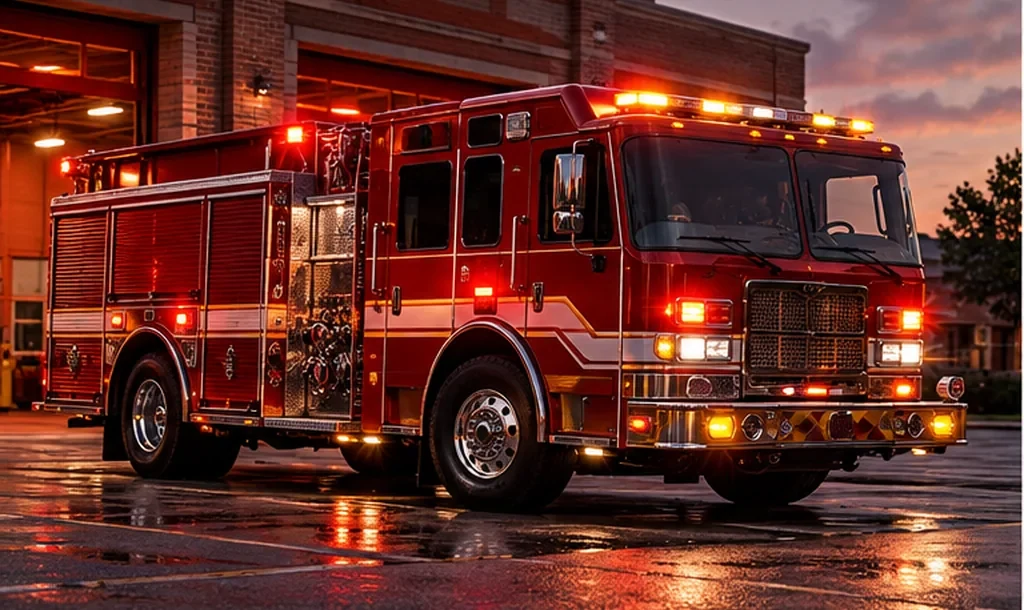 Concept illustration of a fire apparatus