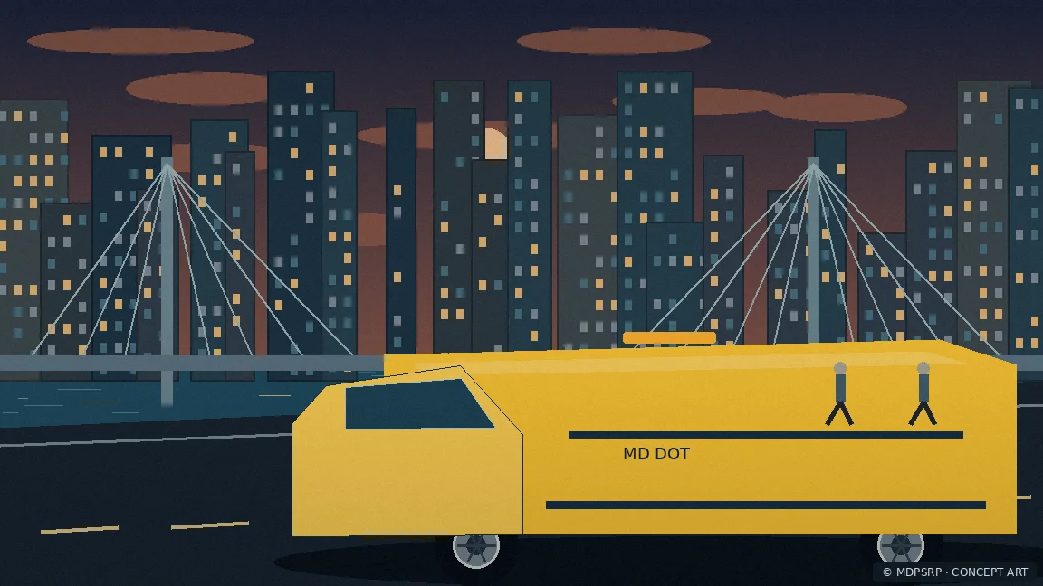 Fictional concept artwork for Maryland Department of Transportation