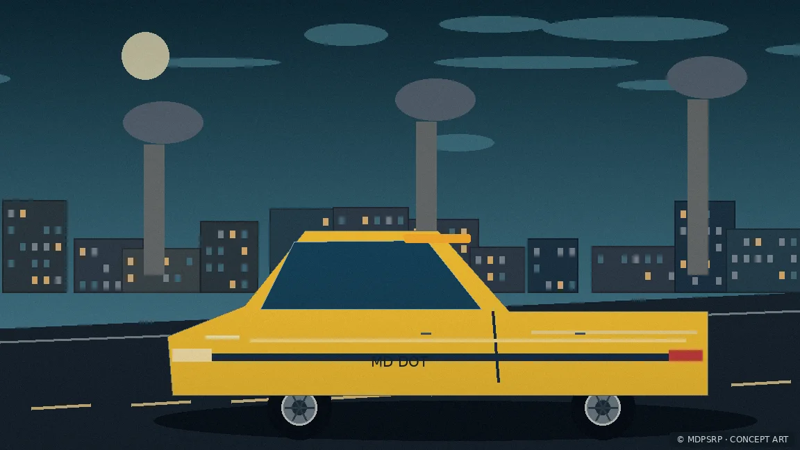 Fictional concept artwork for Maryland Department of Transportation