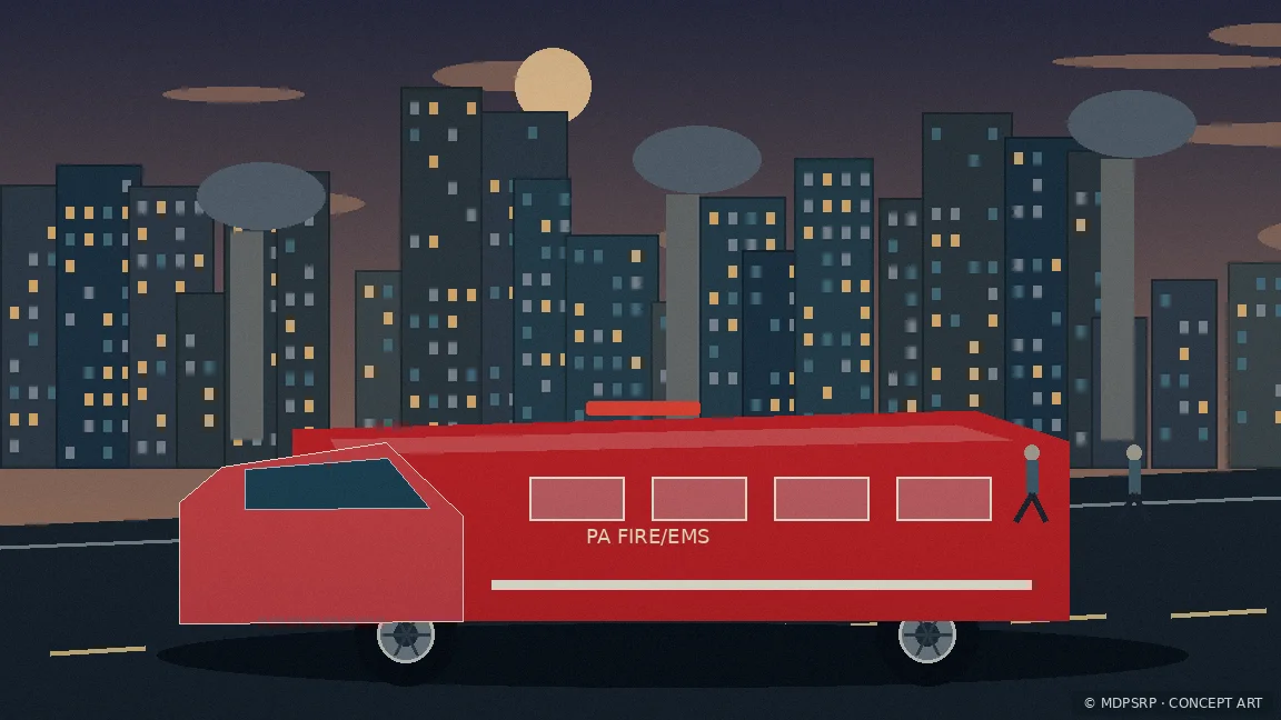Fictional concept artwork for Pennsylvania Fire & EMS