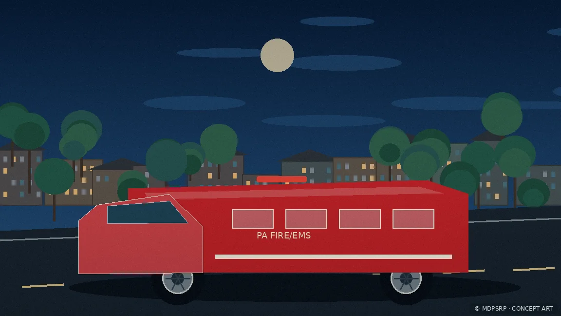 Fictional concept artwork for Pennsylvania Fire & EMS
