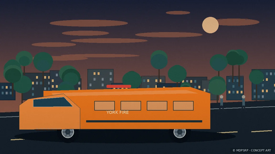Fictional concept artwork for York Township Fire & EMS