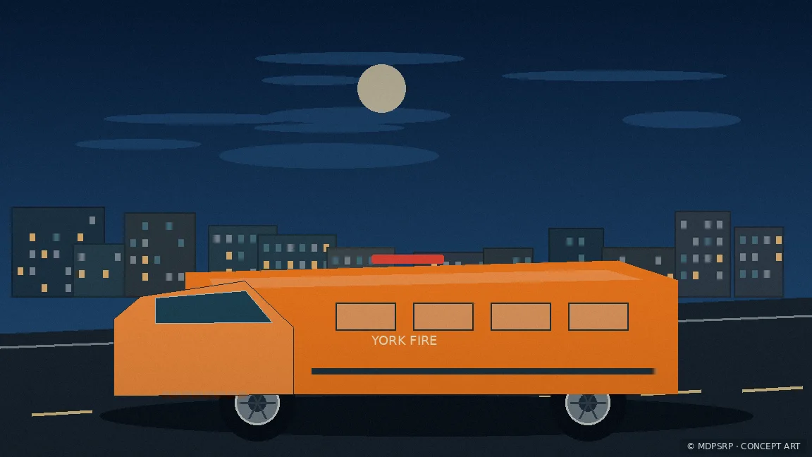 Fictional concept artwork for York Township Fire & EMS