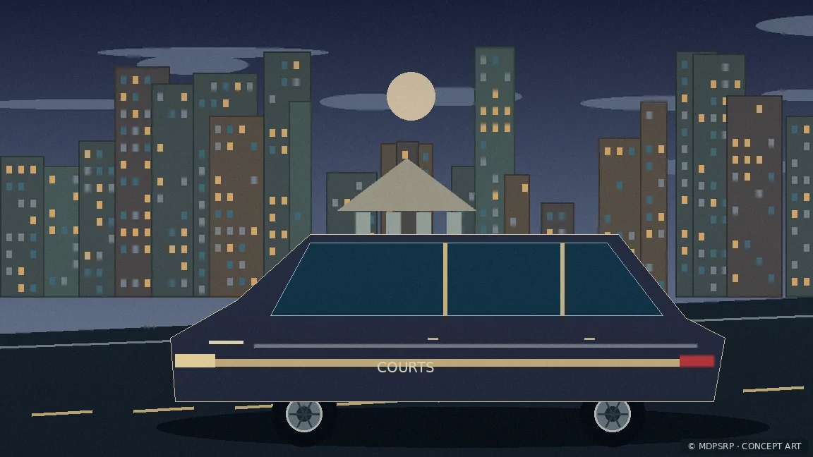 Illustrative event artwork for Courtroom Stories Workshop